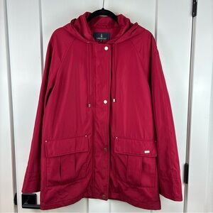 London Fog Women's Deep Red Utility Jacket Size Medium
